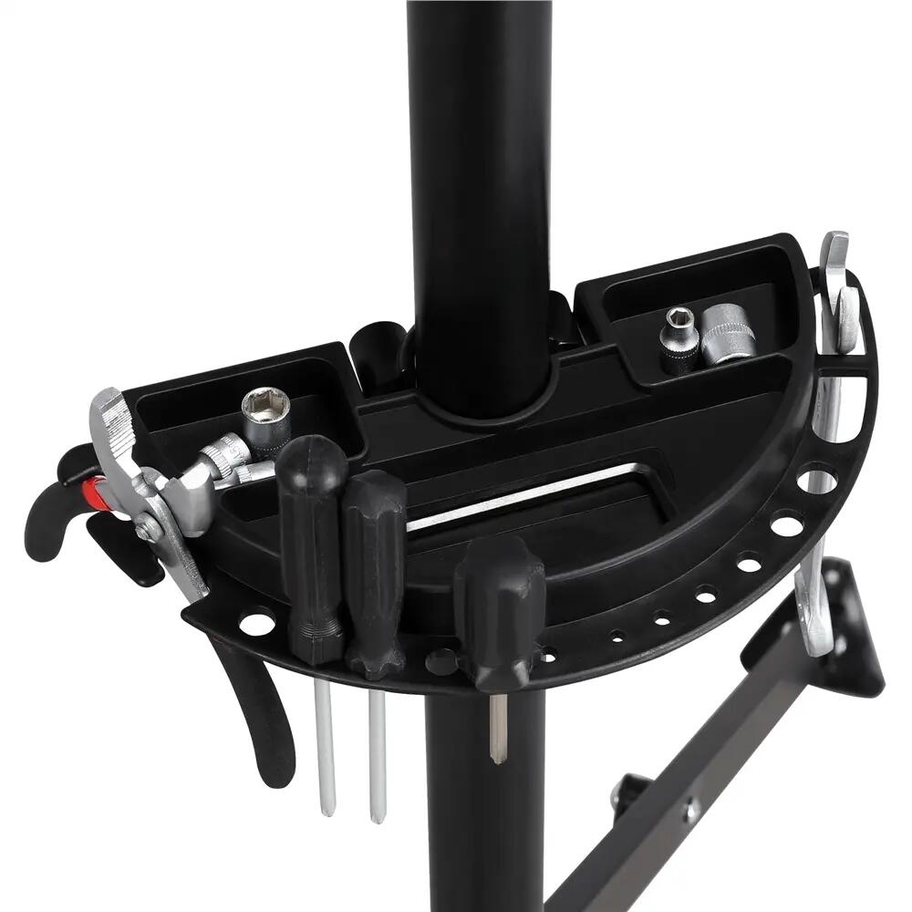Pied d'atelier vélo réglable pliable avec blocage rapide charge max 30 kg noir 6/10