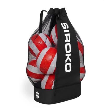 Sac filet pour ballons de football 95L Homme et Femme Ball Bag Noir
