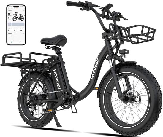 Vélo cargo électrique BK6S PLUS, batterie 1296Wh, capteur de couple