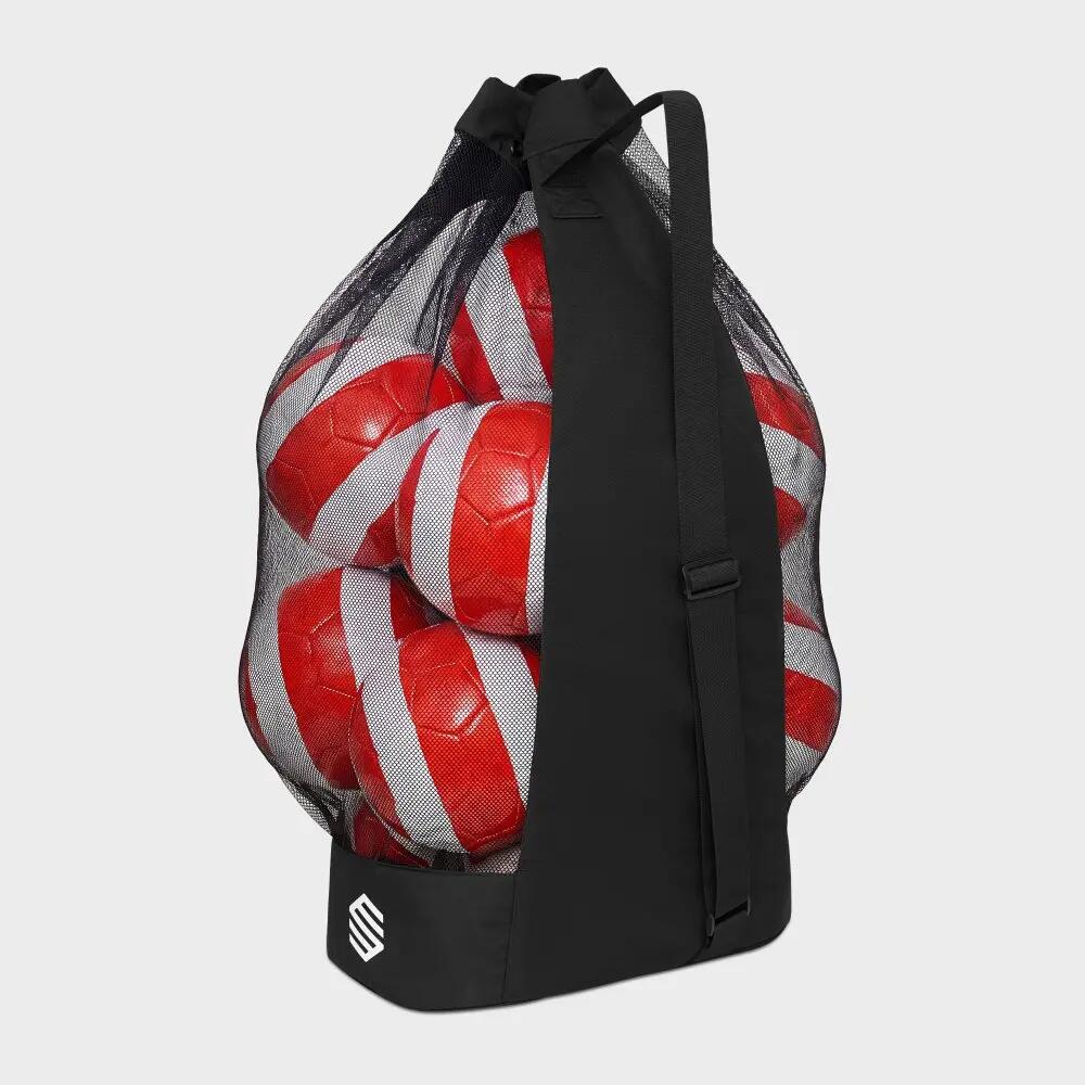 Sacca portapalloni calcio 95L Uomo e donna Ball Bag Nero 4/5
