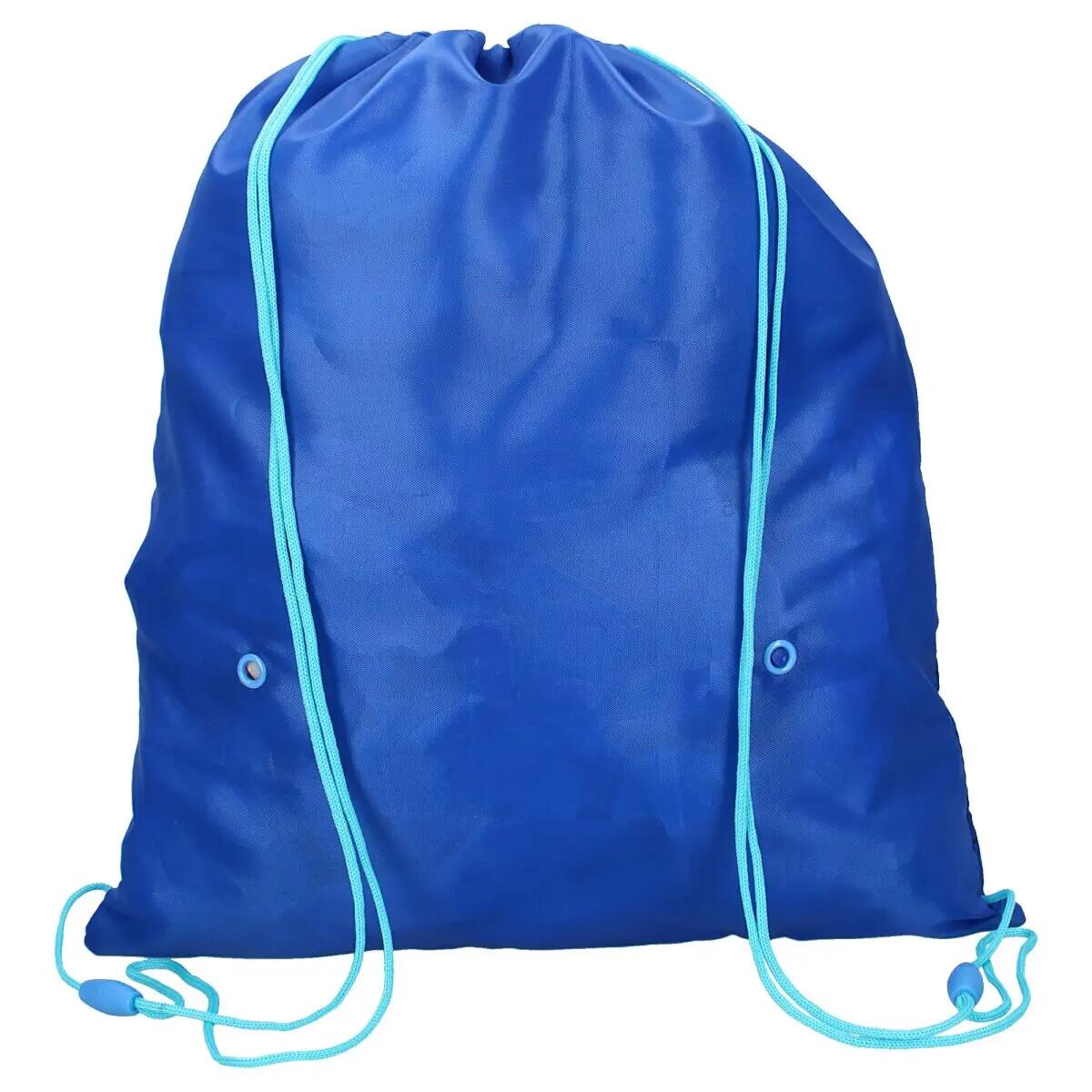 Kids - Schulsport - Turnbeutel - mit Kordelzug, faltbar - blau 4/4