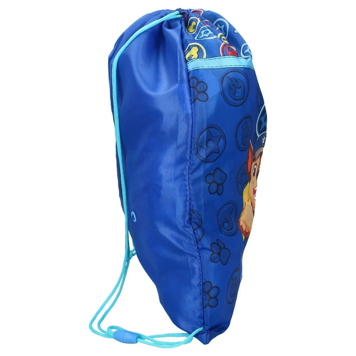 Kids - Schulsport - Turnbeutel - mit Kordelzug, faltbar - blau 3/4