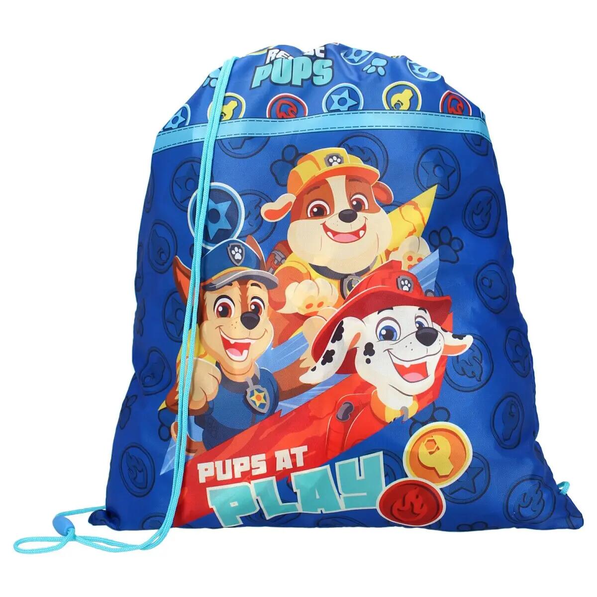 Kids - Schulsport - Turnbeutel - mit Kordelzug, faltbar - blau 2/4
