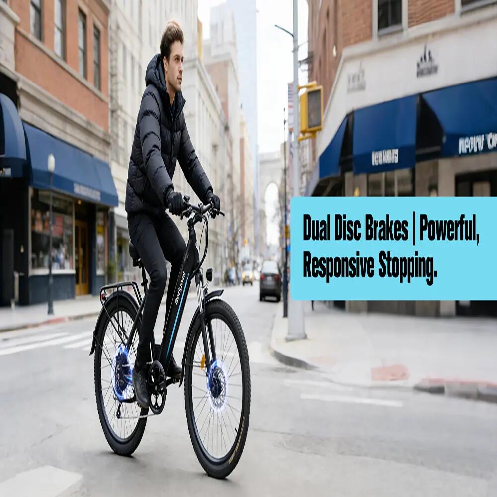 Bicicleta elétrica urbana Bodywel A26, bateria 36V 13,5Ah, pneus 26 polegadas 7/9