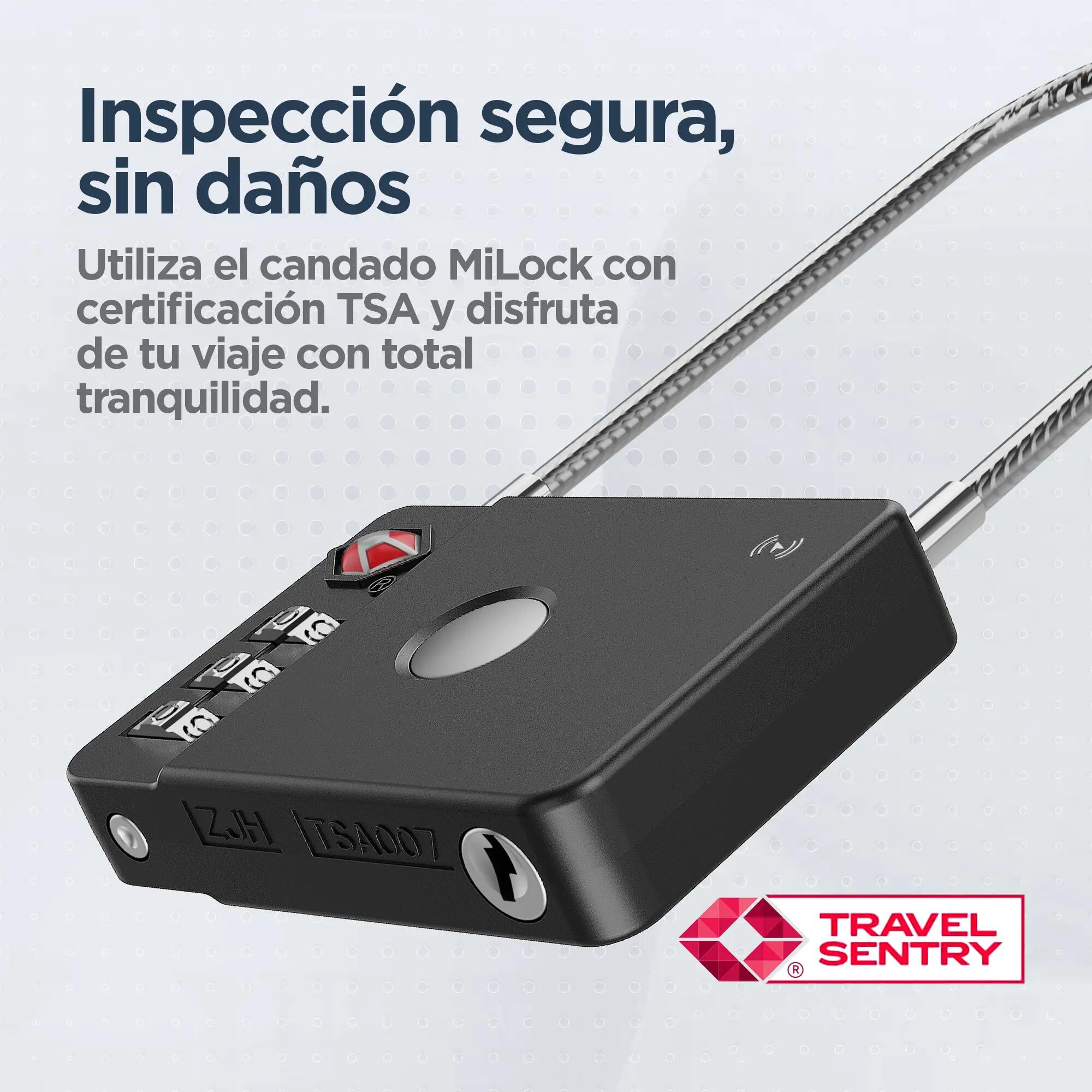 Candado TSA localizador compatible con Apple Find My y Android Find Hub 7/9