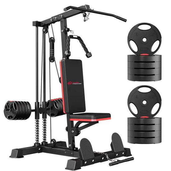 Herren Krafttraining Kabelzugstation 50 kg Gewichtssatz Latzug