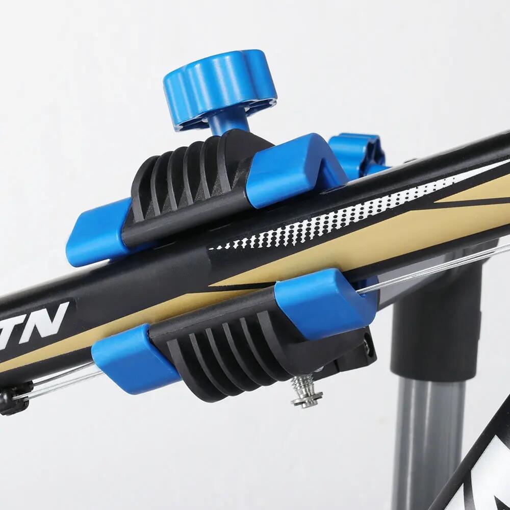 Pied d'atelier vélo réglable pliable avec pince porte-outil charge 30 kg noir 8/11