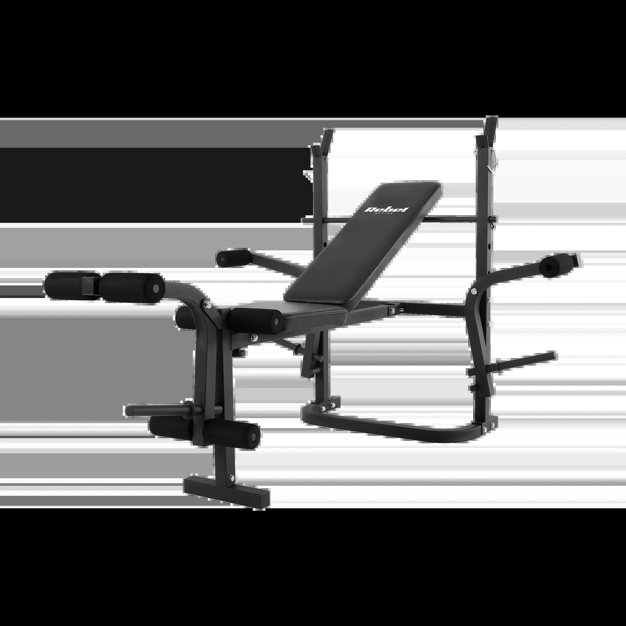 Ławka treningowa regulowana wielofunkcyjna Rebel do 220 kg 3 poziomy 2/7