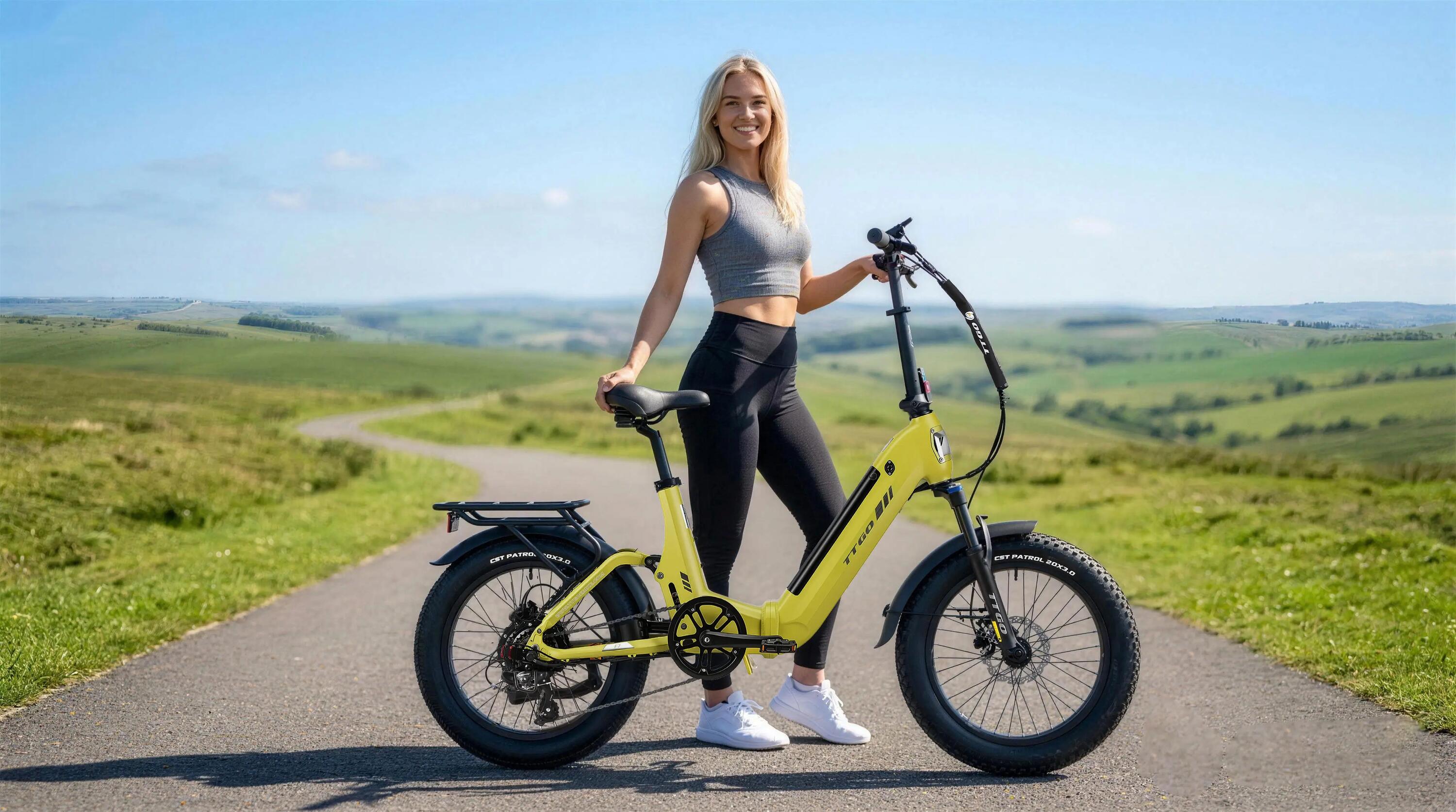 Bicicletă electrică pentru adulți F7, cu baterie 48V 15Ah și roți de 20x3.0 inci 15/15