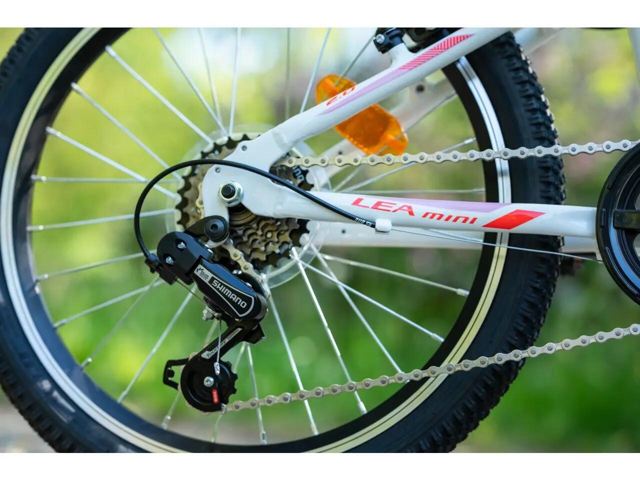 Rower dziecięcy Kross Lea Mini 2.0 20" 6 biegów biały czerwony różowy 3/7