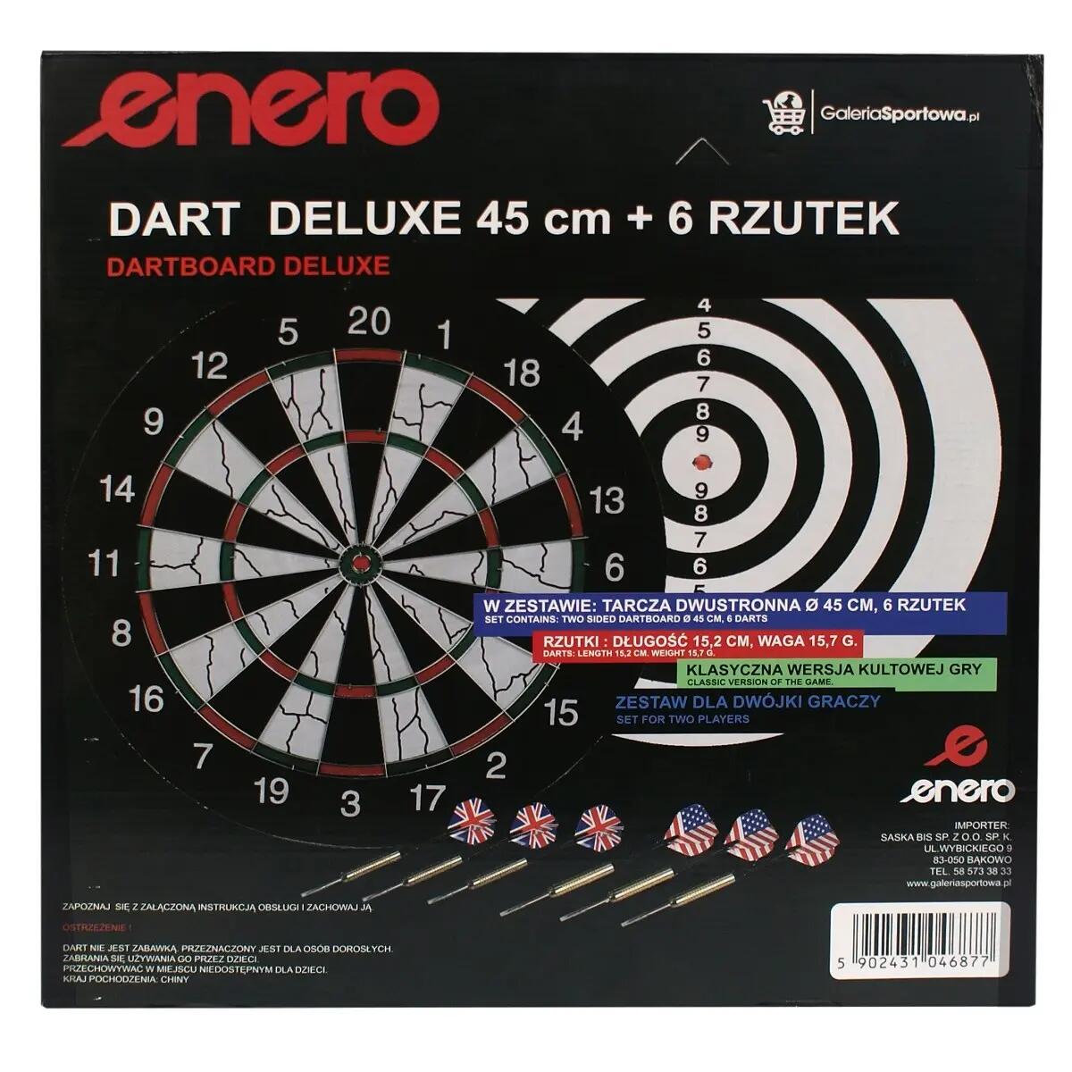 Kartonowa tarcza do gry w darta Enero 45 cm + 6 rzutek 5/5