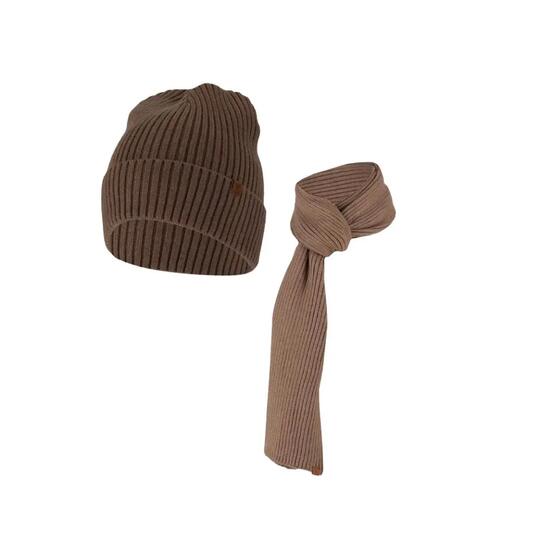 Muts & Sjaal heren Ribbed Effen One Size Taupe