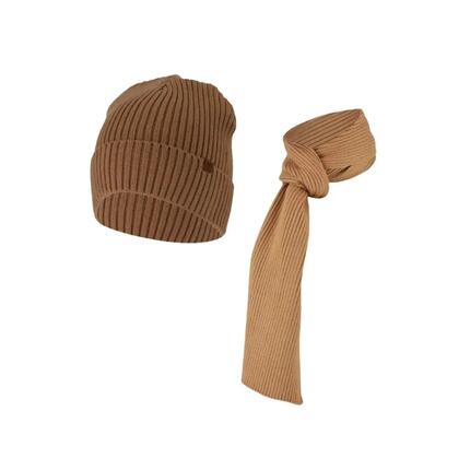 Muts & Sjaal heren Ribbed Effen One Size Taupe