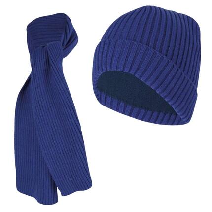 Muts & Sjaal jongens Ribbed Effen 2/4 Jaar Kobalt Blauw