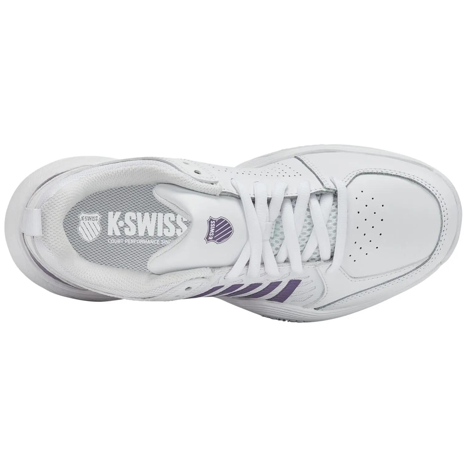 K-SWISS Court Express 2 Clay Damen-Tennisschuh, Weiß-Purpur 7/7