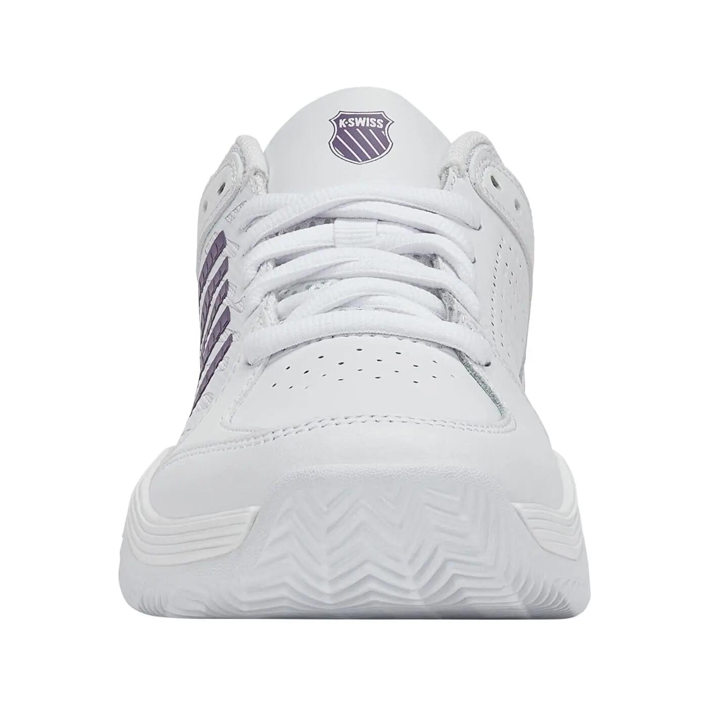 Scarpetta da tennis K-SWISS Court Express 2 Clay per donna, Bianco-Violetto 4/7