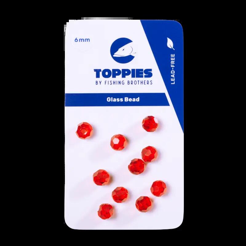 Perle - Toppies - Glass Beads (6 mm) (Red) 3/6