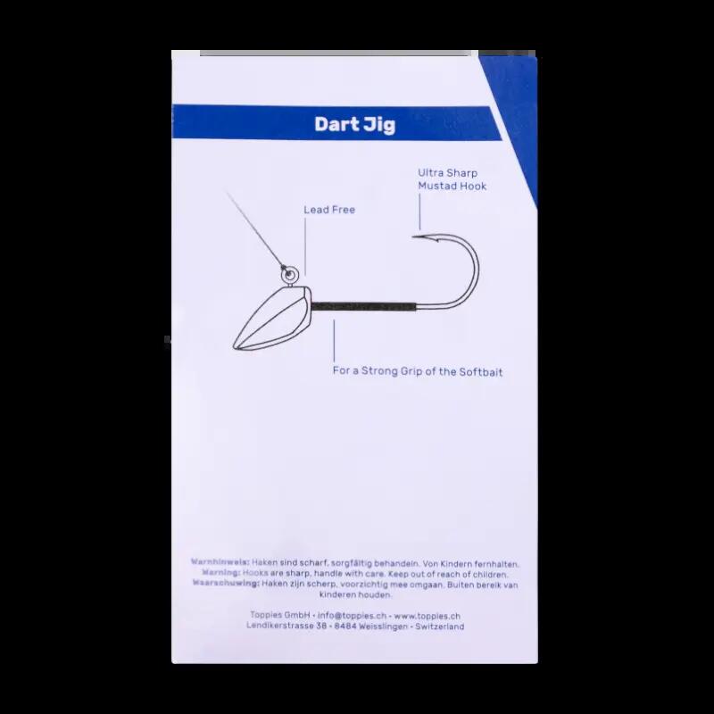 Tête plombée - Toppies - Tungsten Dart Jig Head (10g, #1) 4/5