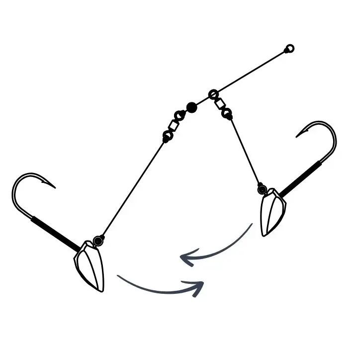 Tête plombée - Toppies - Tungsten Double Dart 5g + 7g 2/4