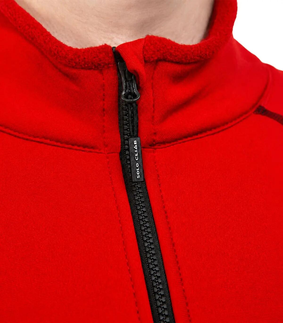 Casaco Polar Power Hot Alpinismo Homem Elástico Transpirável Vermelho 5/5