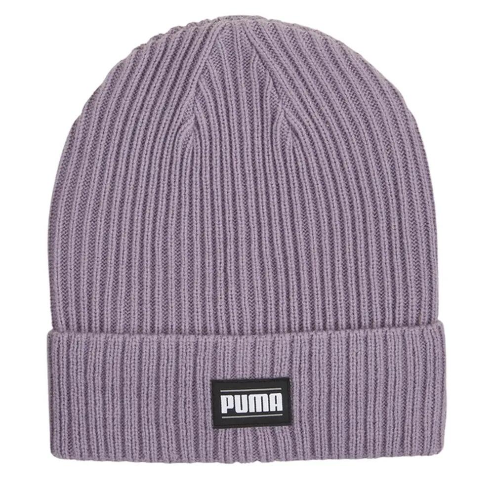 Classic Ribbed Acrylic Cuffed Beanie (Violet)