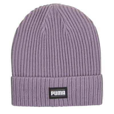 Klassieke geribde muts met manchet van acryl (violet)