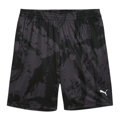 Heren train all day korte broek met allover print (zwart)