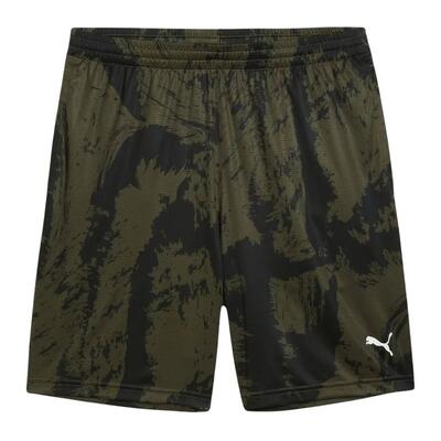 Heren train all day korte broek met allover print (groen)