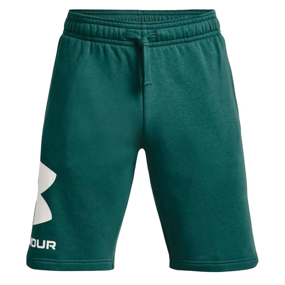 Heren Rival Fleece Shorts Groot Logo (Groen) 2/7
