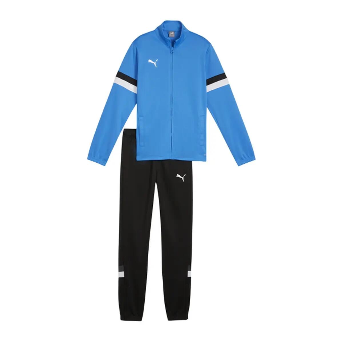 Tuta Bambini Puma Team Rise Nero Blu 2/6