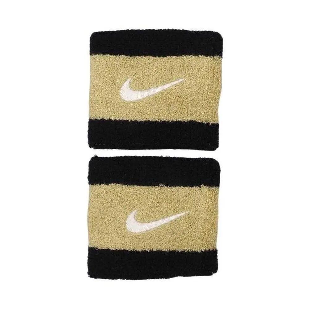 Swoosh Knitted Wristband (Pack of 2) (Black/Golden) One Size