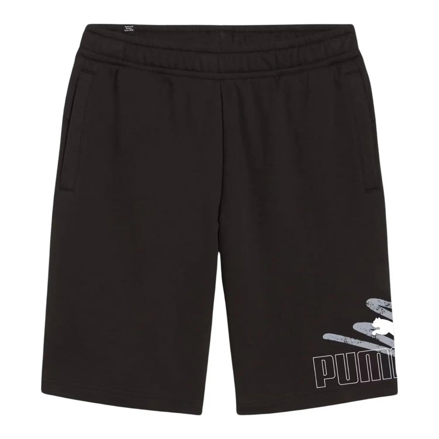 Heren ESS+ Grafisch Logo Shorts (Zwart) 2/4