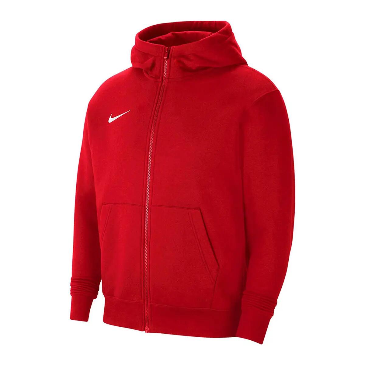 Casaco com capuz com fecho de correr Park 20 para crianças/jovens (Vermelho) 2/4