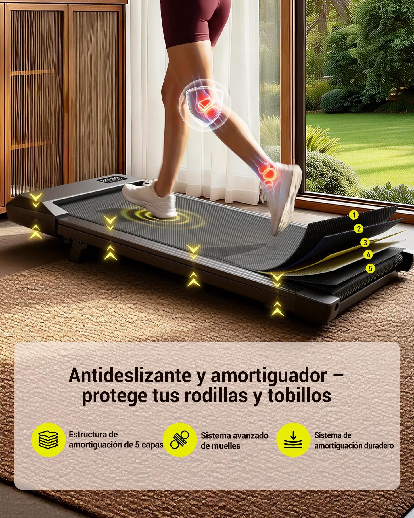 Unisex Fitness Cinta de Correr Ultracompacta 7% Inclinación Q2 Urban Plus 6/7