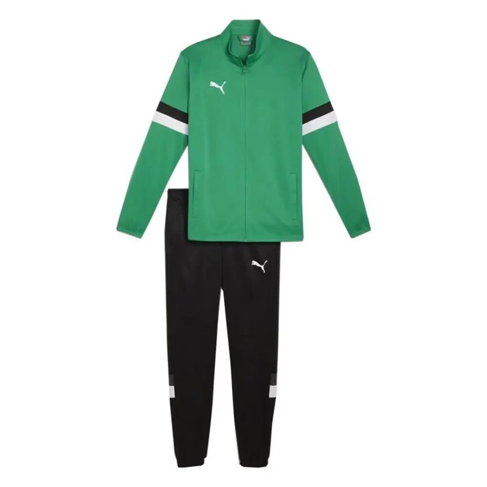 Tuta Uomo Puma Team Rise Nero Verde 2/4