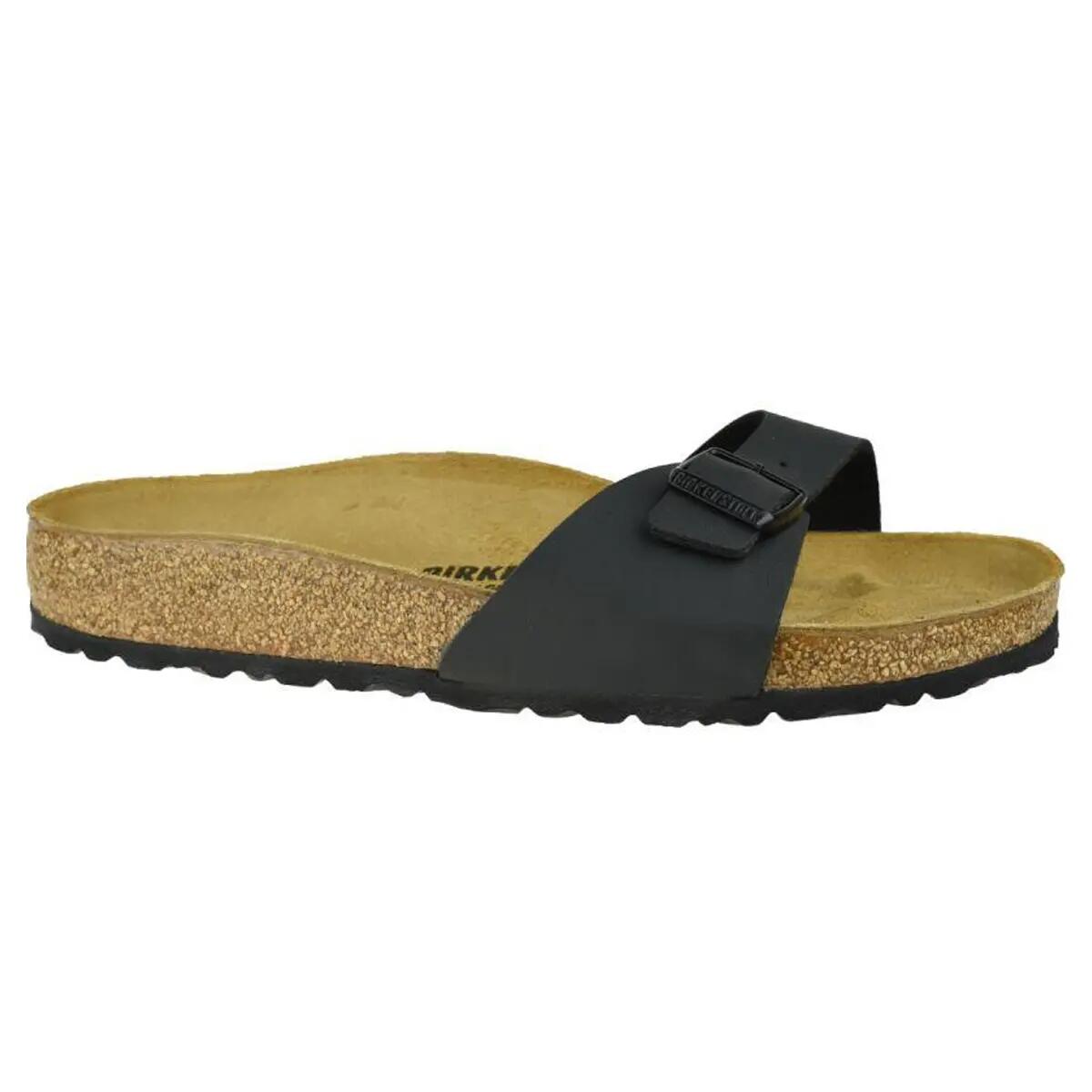 Dames Madrid Leren Sliders (Zwart) 1/4
