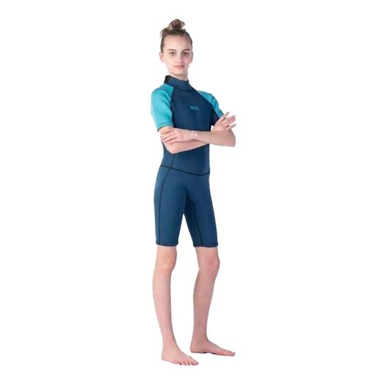 Combinaison De Plongée Natation SURFO Enfant (Bleu Marine Foncé / Bleu)
