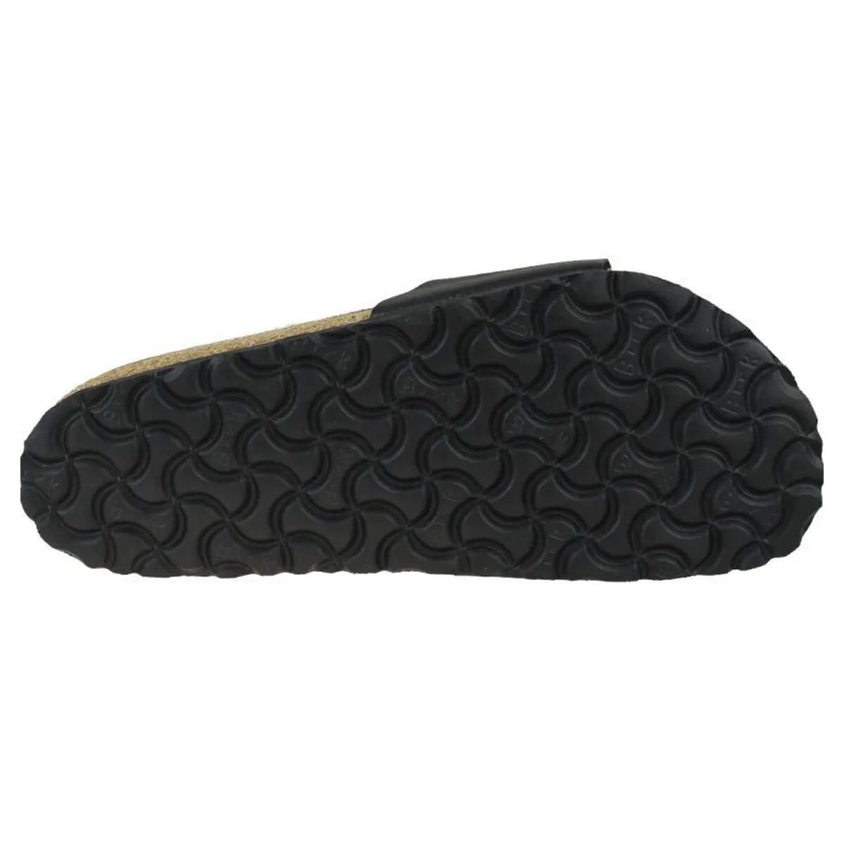 Dames Madrid Leren Sliders (Zwart) 4/4