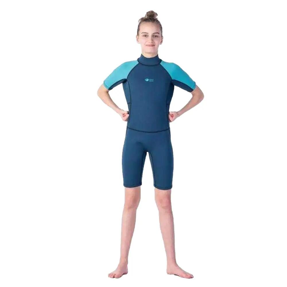 Combinaison De Plongée Natation SURFO Enfant (Bleu Marine Foncé / Bleu) 5/5