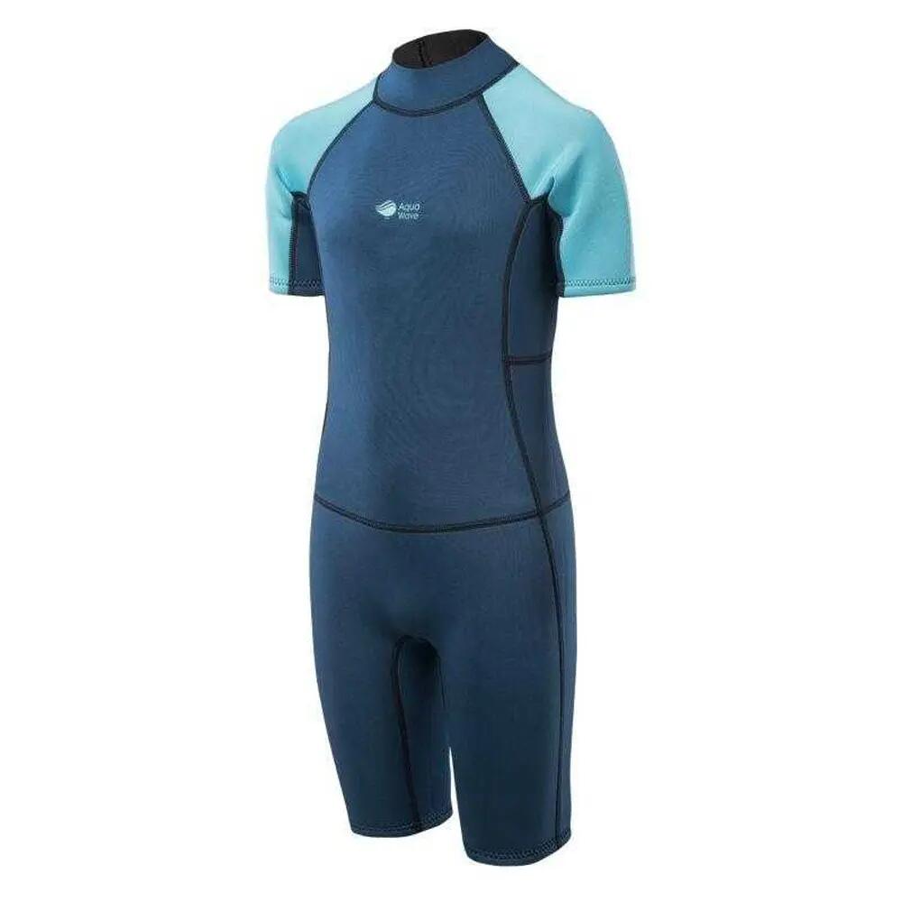 Combinaison De Plongée Natation SURFO Enfant (Bleu Marine Foncé / Bleu) 2/5