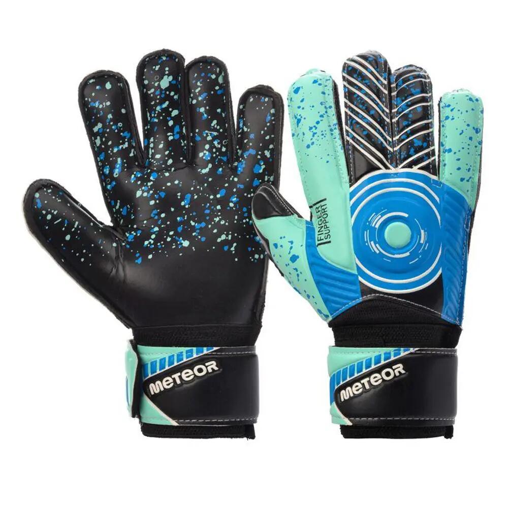 Guantes de Portero Defense Diseño Logotipo para Niños/Niñas Negro, Verde 5/6