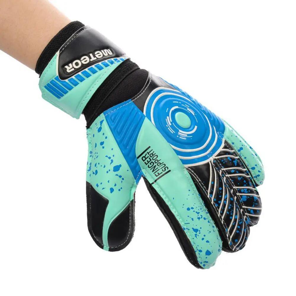 Guantes de Portero Defense Diseño Logotipo para Niños/Niñas Negro, Verde 3/6