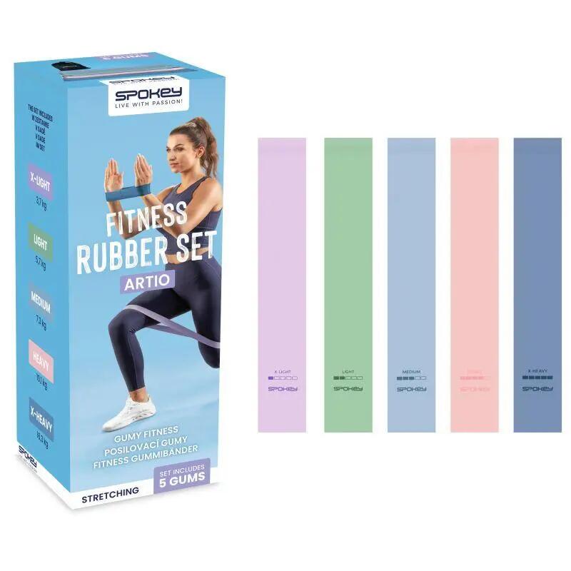 Gumowa Opaska Fitness Artio (zestaw 5 Sztuk) Jeden Rozmiar 4/7