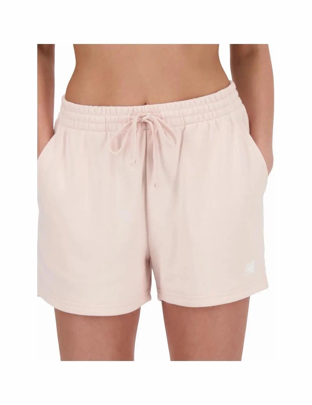 Bermuda shorts for Women New Balance sport ess french terry Pink 3/4