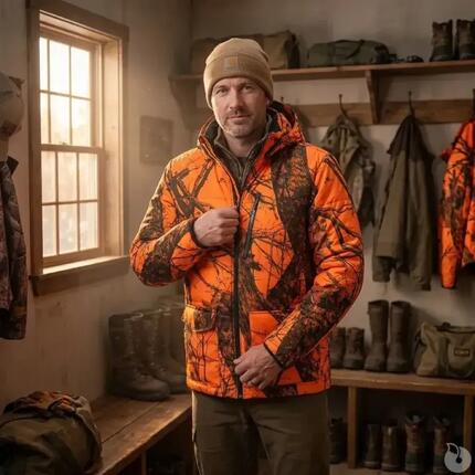 Doudoune Réversible STAGUNT Alaskan Kaki Orange Blaze