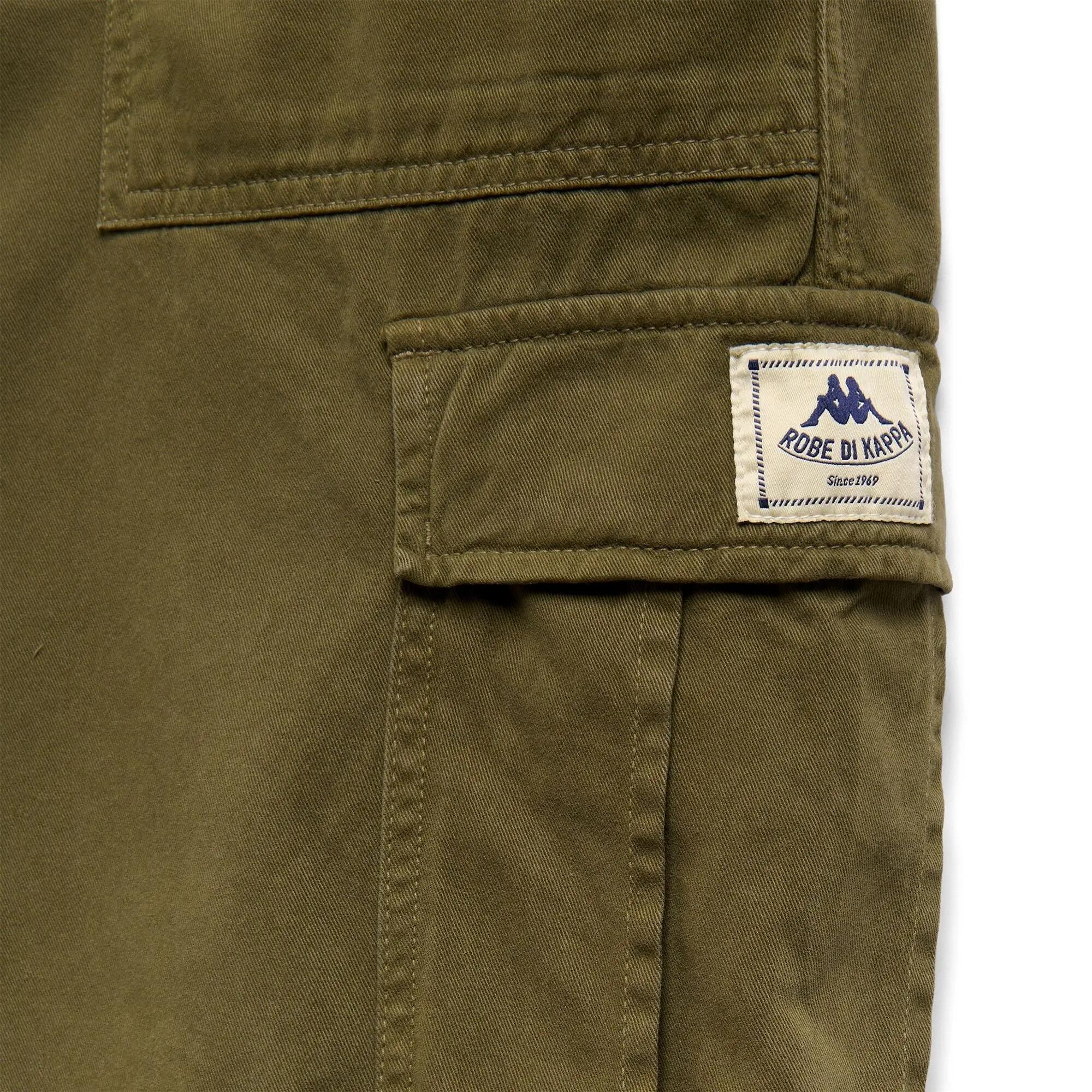 Pantaloni cargo da uomo in cotone verde da casual 3/3