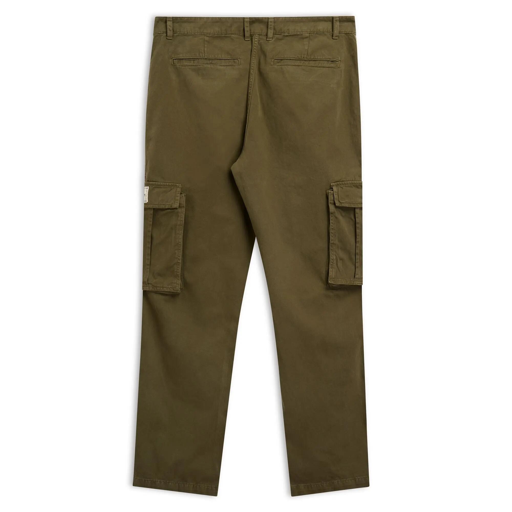 Pantaloni cargo da uomo in cotone verde da casual 2/3