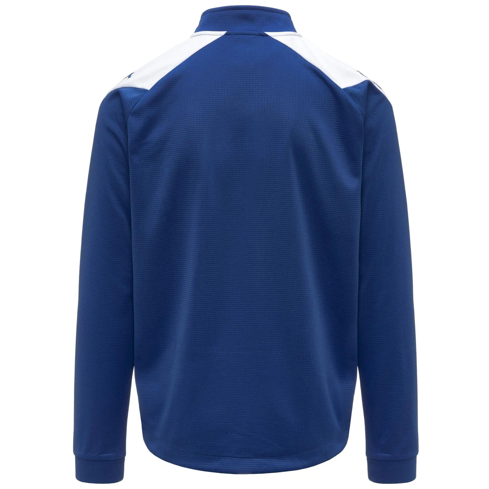 Felpa da uomo in poliestere riciclato blu da calcio 3/4