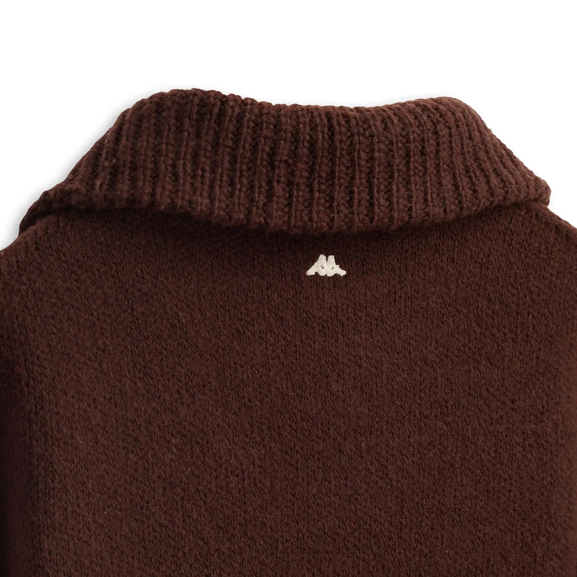 Maglione da uomo in lana marrone da casual 3/3