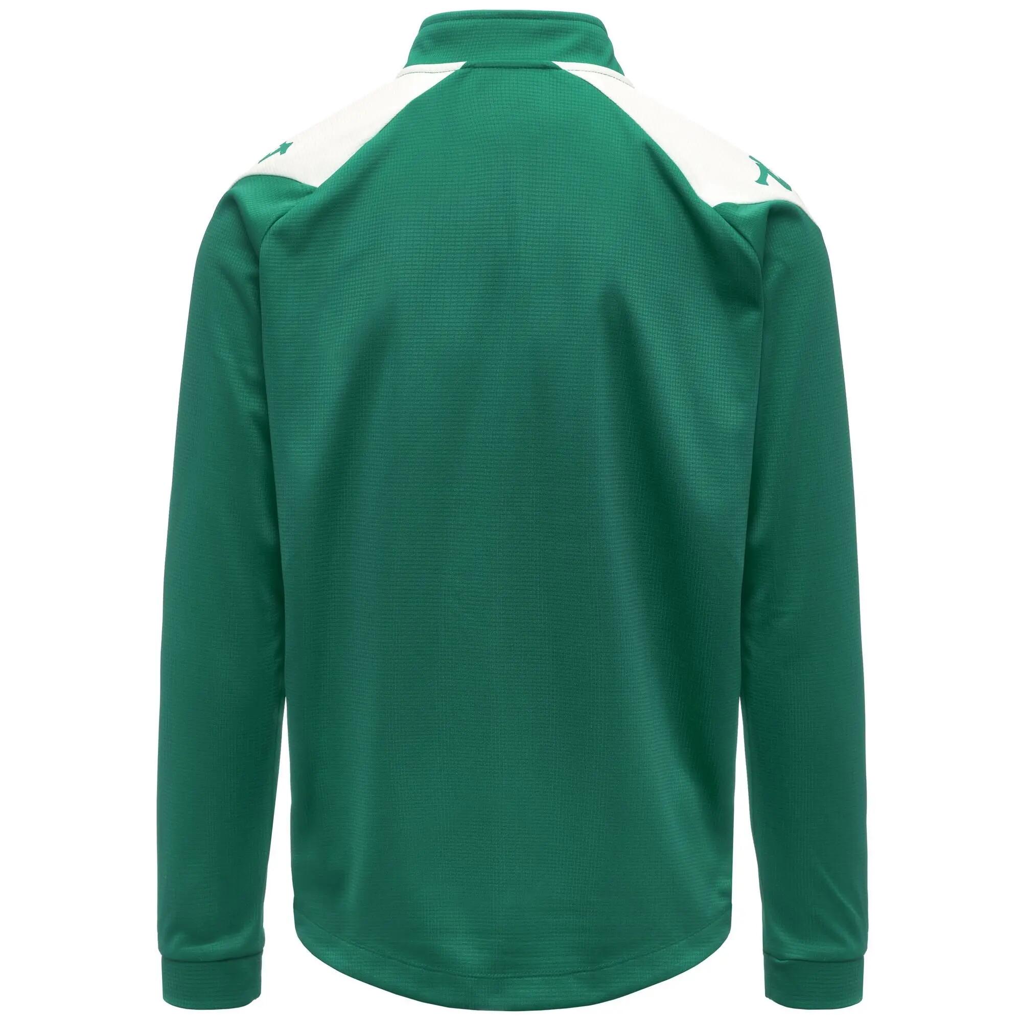 Felpa da uomo in poliestere riciclato verde da calcio 3/4